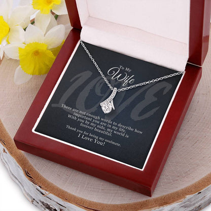 To My Wife - Thank You For Being My Soulmate Alluring Beauty Necklace