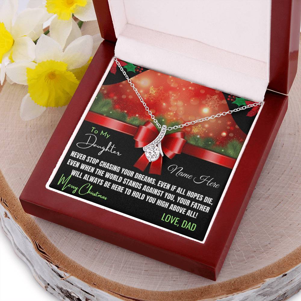 Customize Christmas Necklace For Daughter Alluring Beauty Necklace