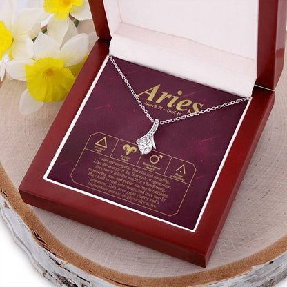 Aries In Astrology Necklace Message Card Alluring Beauty Necklace