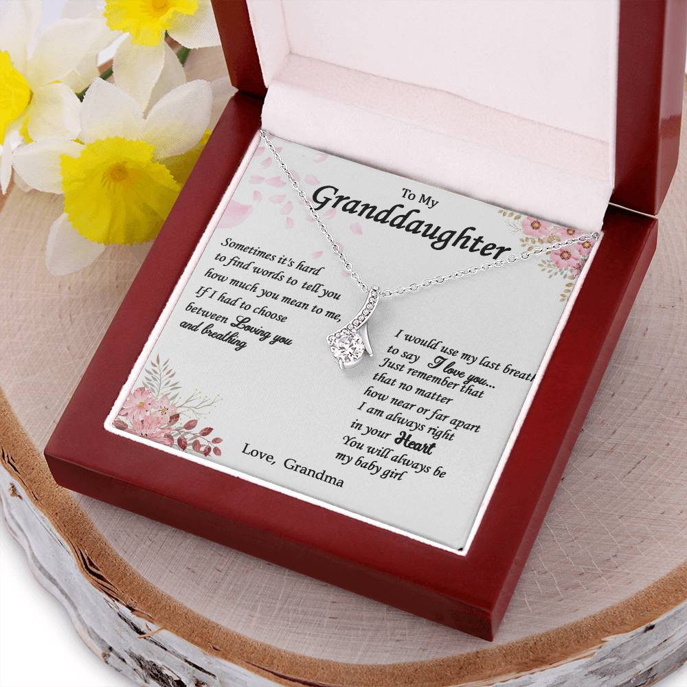 Alluring Necklace With Message Card For Granddaughter From Grandma Sh04 Alluring Beauty Necklace