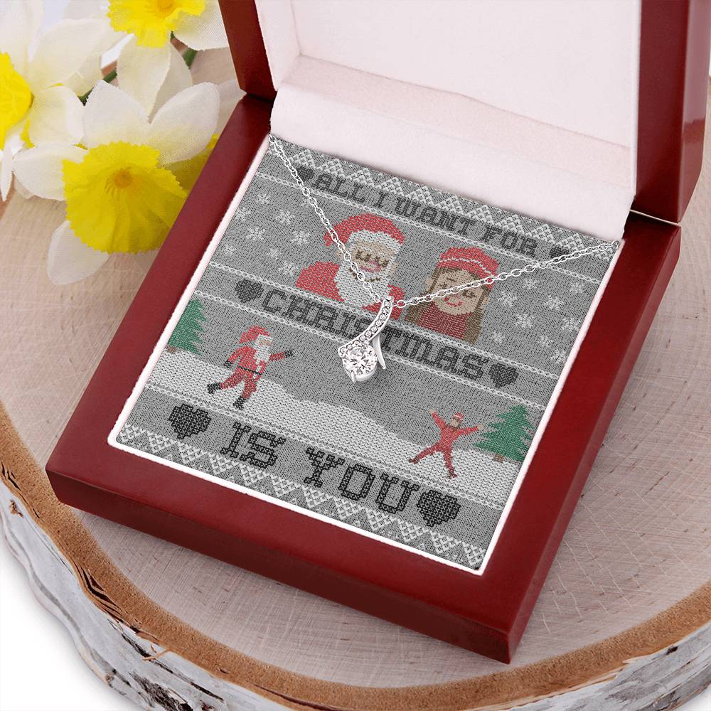 All I Want For Christmas Is You Necklace Pendant Alluring Beauty Necklace