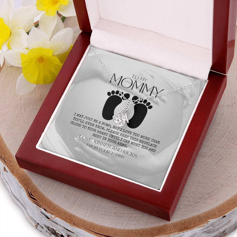 Baby Shower Gift New Mommy Necklace Pregnant Wife Gift To My Mommy I May Just Be A Bump But I Love You More Than You Alluring Beauty Necklace