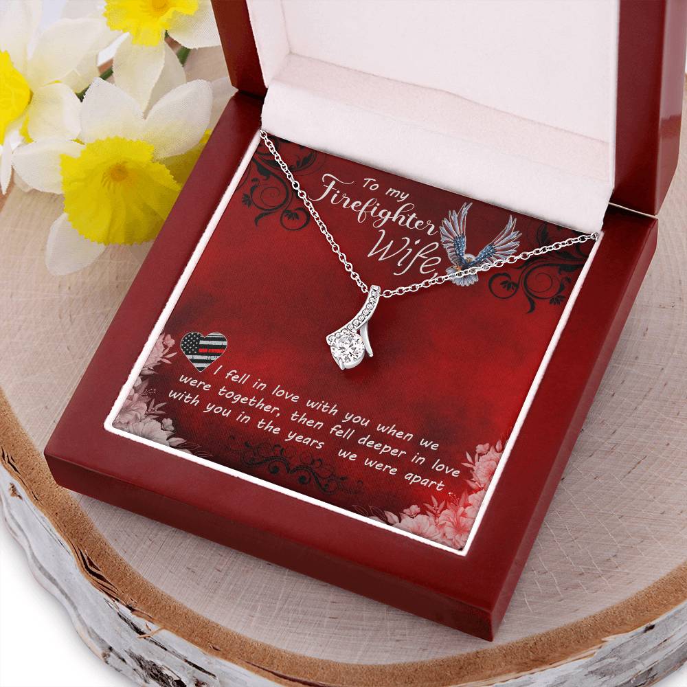 Beautiful Sparkly Pendant Firefighter Wife Alluring Beauty Necklace