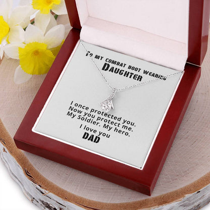 Boot Wearing Daughter Alluring Beauty Necklace