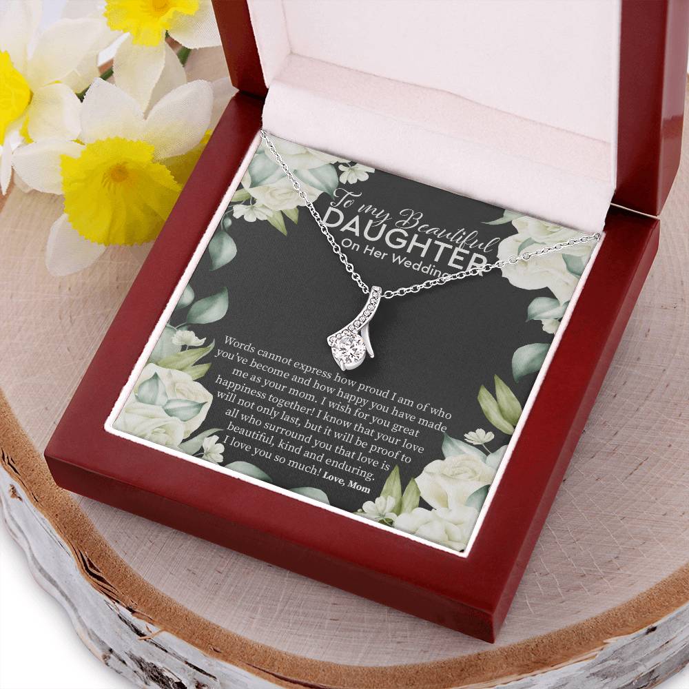 Bride Gift From Mom To Daughter On Wedding Day Gift For Daughter On Wedding Day From Mother Wedding Necklace Gift To Daughter Alluring Beauty Necklace
