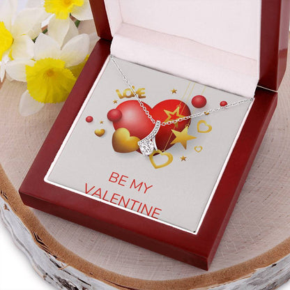 Beautiful Sparkly Pendant Be My Valentine Alluring Beauty Necklace