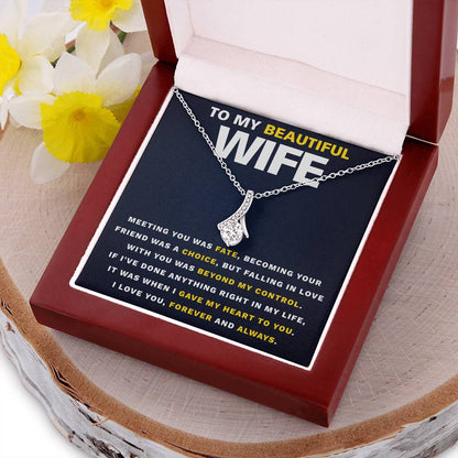 Beautiful Wife Gave My Heart To You Necklace Alluring Beauty Necklace