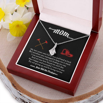 Best Mom Ever - Love Your Firefighter Alluring Beauty Necklace