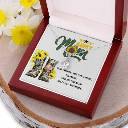 Army Mom Gift - Strongest - The Alluring Beauty Necklace Alluring Beauty Necklace