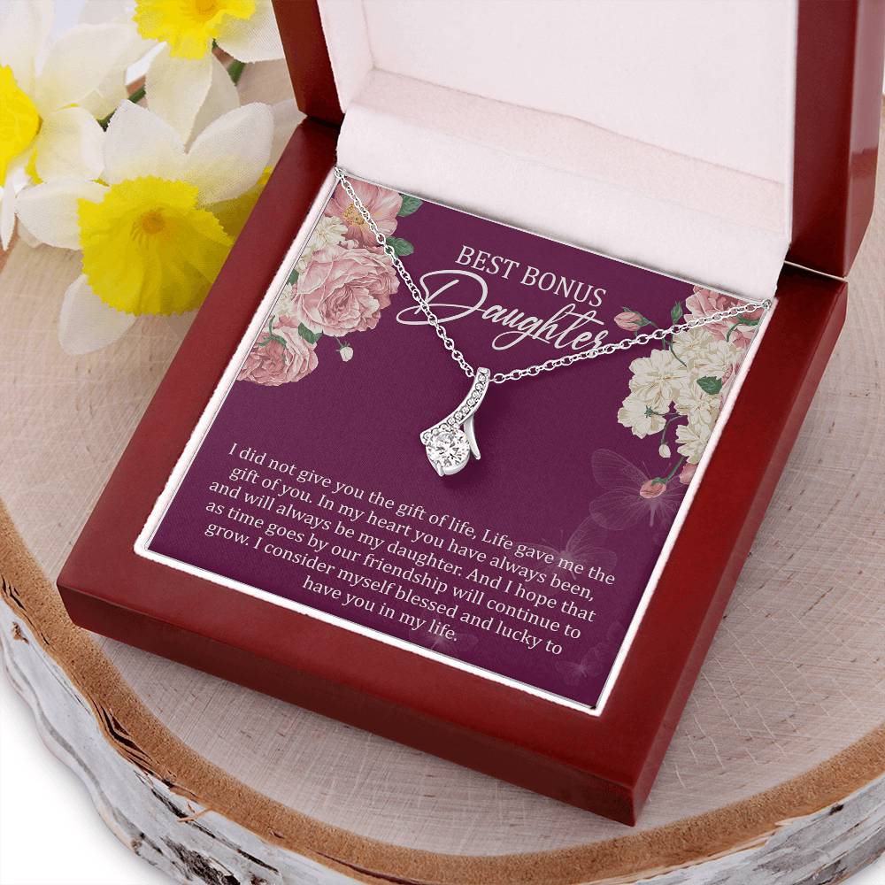 Best Bonus Daughter Gift For Bonus Daughter Birthday Gift Christmas Gift Alluring Beauty Necklace