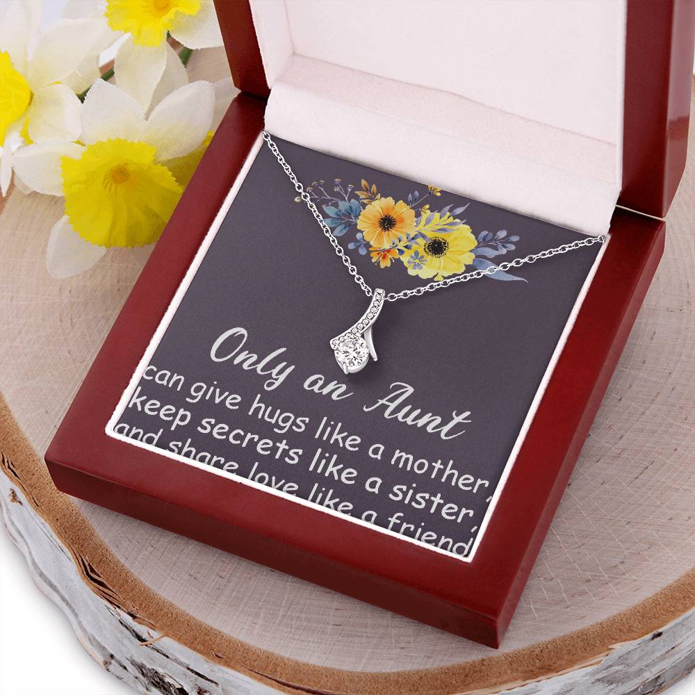 Aunt Necklace Auntie Aunt Gift Aunt Charm Aunt Jewelry New Aunt Best Auntie Ever My Aunt Loves Me Alluring Beauty Necklace For Auntie Alluring Beauty Necklace