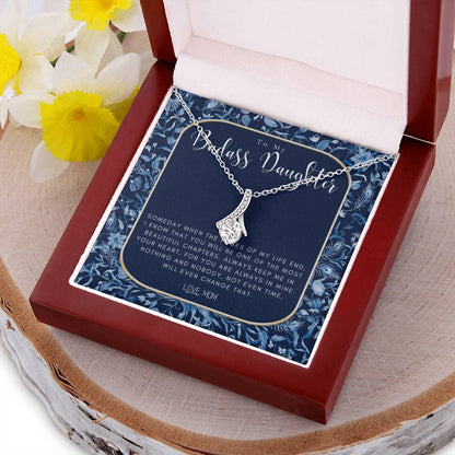 Badass Daughter Gift To My Daughter Necklace From Mom Grown Up Daughter Gift From Mom Gift For Daughter From Mom Daughter's Birthday Alluring Beauty Necklace