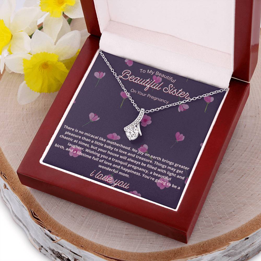 Alluring Beauty Necklace Sister Pregnancy Gift For Sister Baby Shower Gift For Mom To Be Gift For Expecting Mom Gift Pregnant Sister Gift Alluring Beauty Necklace
