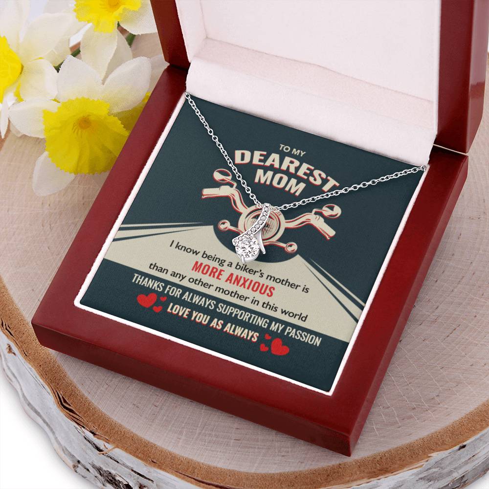 Biker's Mother Gift - Supporting My Passion - The Alluring Beauty Necklace Alluring Beauty Necklace