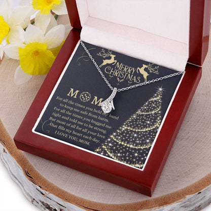 Christmas Gift To Mom - For All The Times You Held My Hand To Keep Me Safe Alluring Beauty Necklace