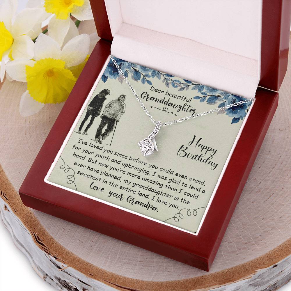 Beautiful Sparkly Necklace For Granddaughter Alluring Beauty Necklace