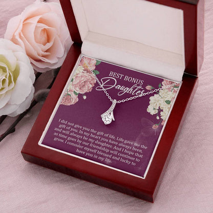 Best Bonus Daughter Gift For Bonus Daughter Birthday Gift Christmas Gift Alluring Beauty Necklace