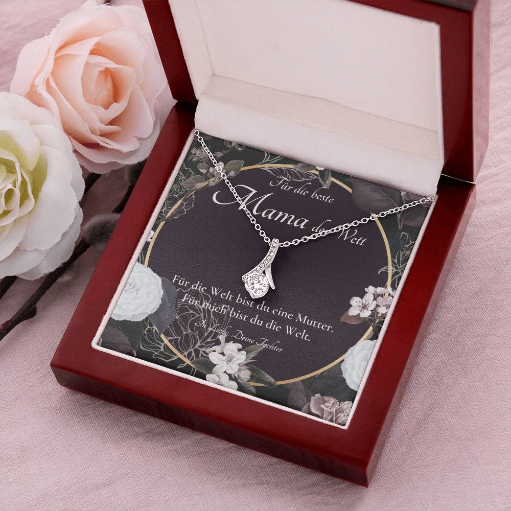 Beste Mama Der Welt Mama Geschenk Geschenk Für Mutter Von Tochter Geschenk Von Tochter An Mutter Geburtstag Mama Alluring Beauty Necklace