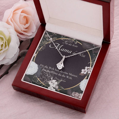 Beste Mama Der Welt Mama Geschenk Geschenk Für Mutter Von Tochter Geschenk Von Tochter An Mutter Geburtstag Mama Alluring Beauty Necklace
