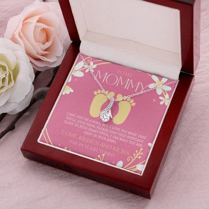 Baby Shower Gift New Mommy Necklace Pregnant Wife Gift To My Mommy I May Just Be A Bump But I Love You More Than You 2  Alluring Beauty Necklace