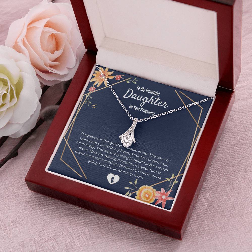 Alluring Beauty Necklace Daughter Pregnancy Gift For Daughter Baby Shower Gift For Mom To Be Gift For Expecting Mom Gift Pregnant Daughter Alluring Beauty Necklace