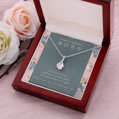 Boss Gift Necklace For Boss Gift For Female Boss Girl Boss Boss Lady Thank You Gift A Truly Amazing Boss Gift Best Boss Alluring Beauty Necklace
