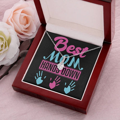 Best Mom Hands Down Beautiful Sparkly Pendant Alluring Gift Alluring Beauty Necklace