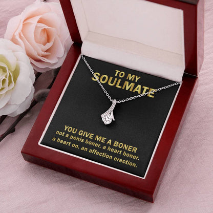 Funny gifts for soulmate You give me a boner Alluring Beauty Necklace