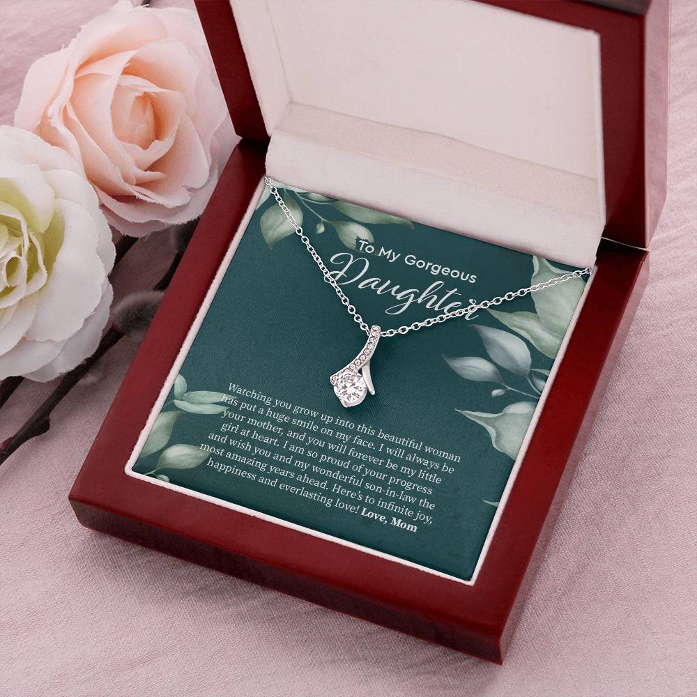 Bride Gift From Mom To Daughter On Wedding Day Gift For Daughter On Wedding Day From Mother Wedding Necklace 1  Alluring Beauty Necklace