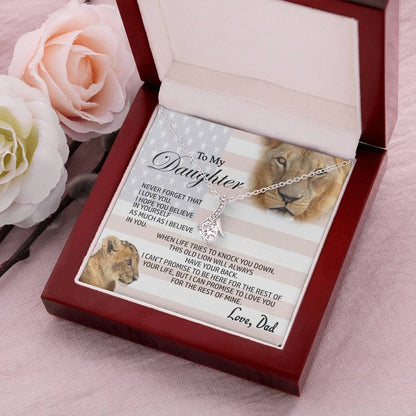 Best Gift For Daughter From Dad Alluring Beauty Shineon Necklace With Pod Message Card 1  Alluring Beauty Necklace