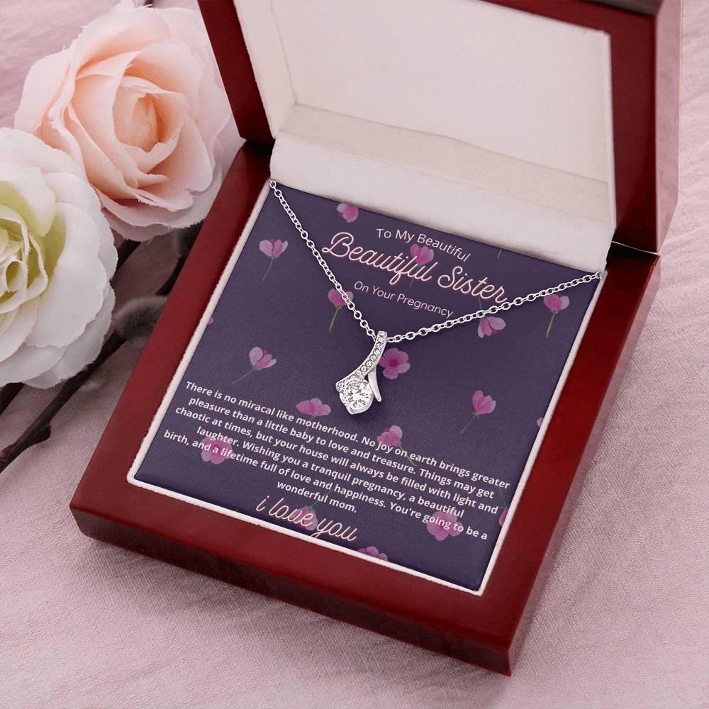 Alluring Beauty Necklace Sister Pregnancy Gift For Sister Baby Shower Gift For Mom To Be Gift For Expecting Mom Gift Pregnant Sister Gift Alluring Beauty Necklace
