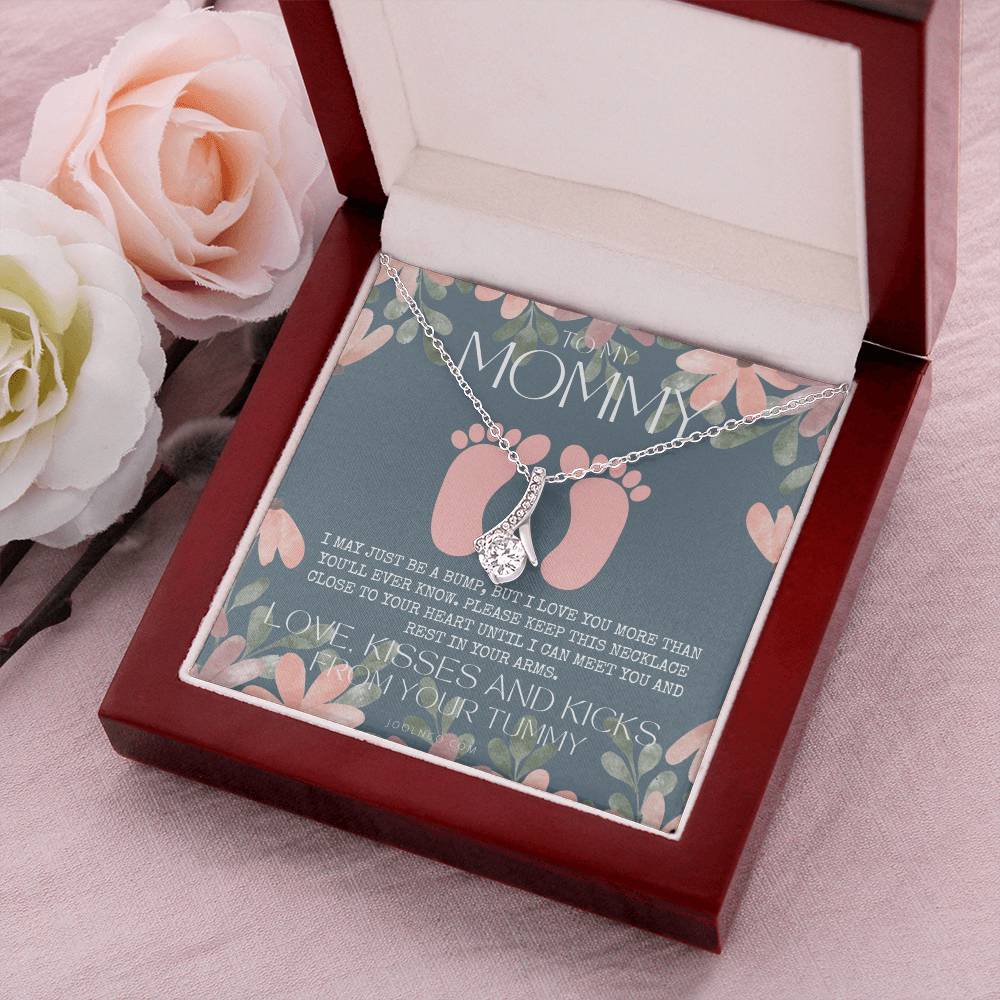 Baby Shower Gift New Mommy Necklace Pregnant Wife Gift To My Mommy I May Just Be A Bump But I Love You More Than You Ever Know Alluring Beauty Necklace