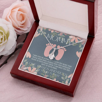 Baby Shower Gift New Mommy Necklace Pregnant Wife Gift To My Mommy I May Just Be A Bump But I Love You More Than You Ever Know Alluring Beauty Necklace