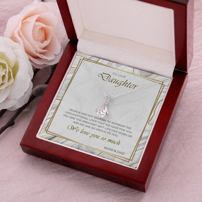 Alluring Beauty Necklace To Your Daughter – From Mom & Dad With Love – Jewelry Gift B2d7t4 Alluring Beauty Necklace