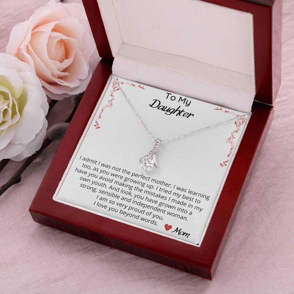 American Made Custom Jewelry Custom Necklace Daughter Necklace From Mom I Love You Pendant Necklace To My Daughter I Admit I Was Not Alluring Beauty Necklace