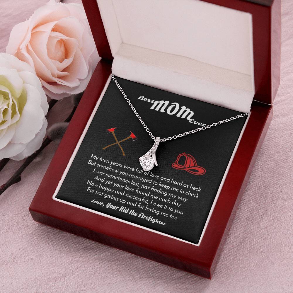 Best Mom Ever - Love Your Firefighter Alluring Beauty Necklace