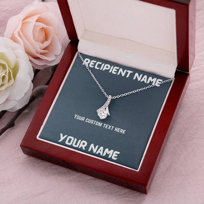 Alluring Necklace With Custom Message Alluring Beauty Necklace