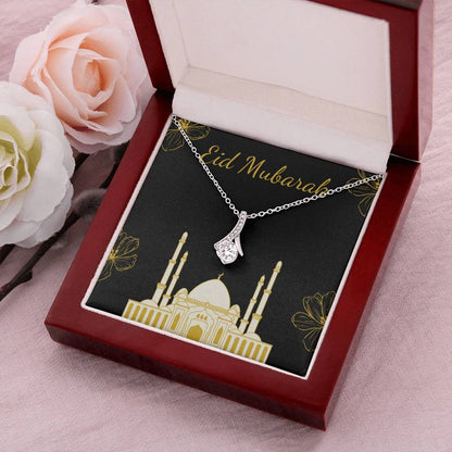 Beautiful Eid Gift For Your Daughter - Eid Gift Eid Mubarak Pendant Necklace - Eid Gift Ramadan Gift - Islamic Jewelry - Jewelry For Men Alluring Beauty Necklace