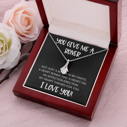 You Give Me A Boner Best seller Alluring Necklace Funny anniversary birthday gifts for soulmate Alluring Beauty Necklace
