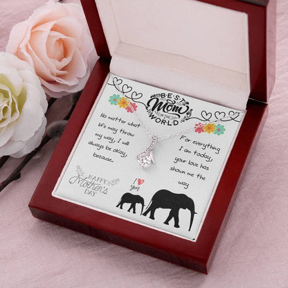 Best Mom In The World Happy Mother's Day Alluring Beauty Alluring Beauty Necklace