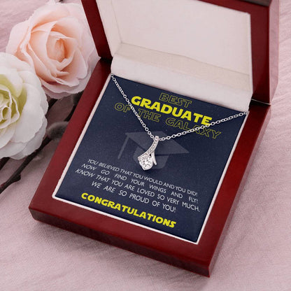 Best Graduate Of The Galaxy - Graduation Gift For Daughter Graduation Necklace Senior Class Congratulations Graduate Gift Alluring Beauty Necklace