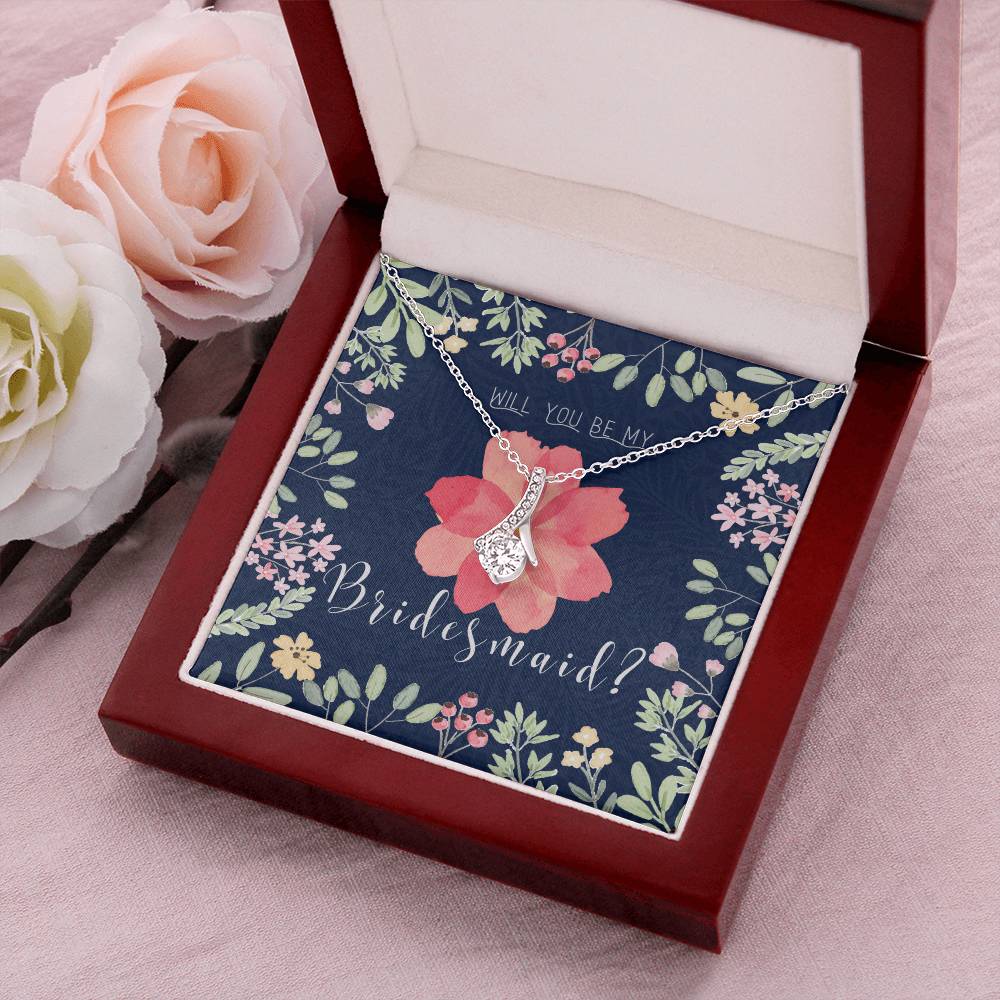 Bridesmaid Proposal Necklace Bridesmaid Proposal Jewelry Bridesmaid Proposal Matron Of Honor Gift Alluring Beauty Necklace