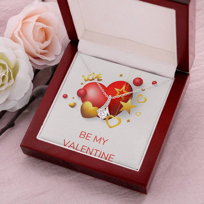 Beautiful Sparkly Pendant Be My Valentine Alluring Beauty Necklace