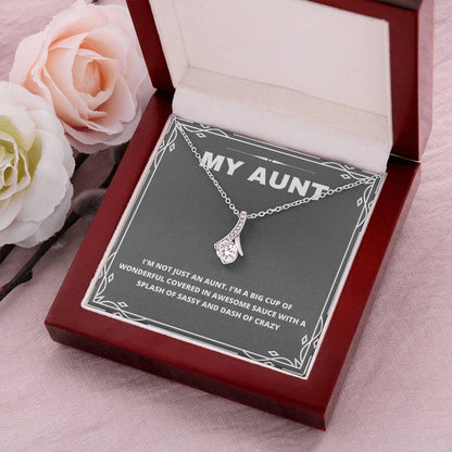 Best Seller Alluring Necklace Gifts I'm Not Just An Aunt I'm A Big Cup Of Wonderful Covered In Awesome Sauce With A Splash Of Love Alluring Beauty Necklace