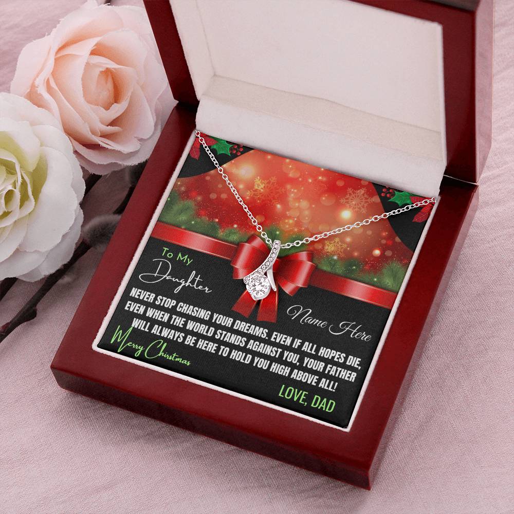 Customize Christmas Necklace For Daughter Alluring Beauty Necklace