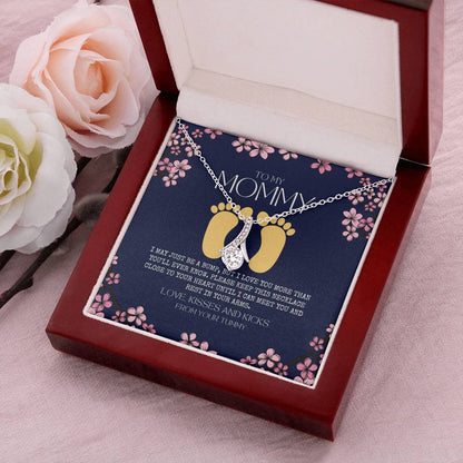 Baby Shower Gift New Mommy Necklace Pregnant Wife Gift To My Mommy I May Just Be A Bump But I Love You More Than You Ever Alluring Beauty Necklace