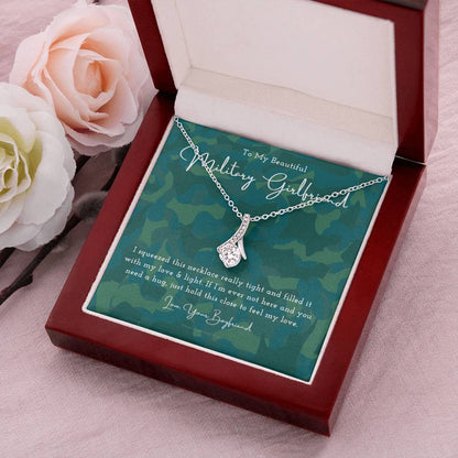 Army Girlfriend Gift Best Military Girlfriend In The World Deployment Gift Gift For Military Girlfriend Military Deployment Necklace Alluring Beauty Necklace