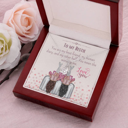 Best Friend Necklace Gift For My Best Friend Customize Necklacebestie Gift Alluring Beauty Necklace