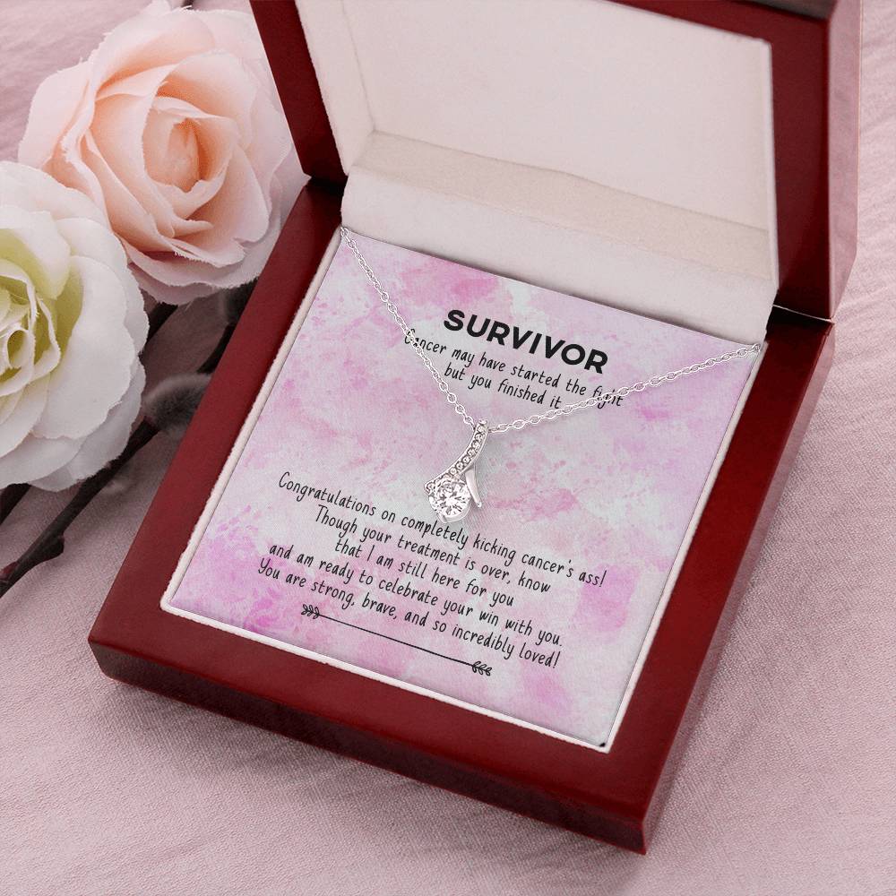 Cancer Survivor Ribbon Necklace 2  Alluring Beauty Necklace