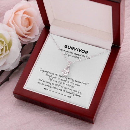 Cancer Survivor Ribbon Necklace 1  Alluring Beauty Necklace